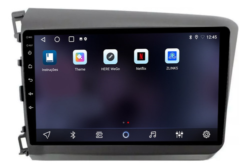 Multimidia Civic G9 12/16 9p Android 14 Auto Carplay 4/64gb