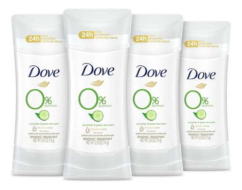 Dove Desodorante 0% Aluminio 24 Horas De Protección Contra.