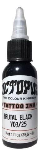 Pigmento Tinta Octopus 1 Oz Tattoo Brutal Black