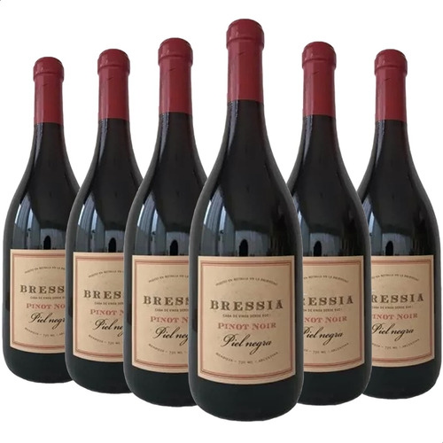 Vino Bressia Piel Negra Pinot Noir 750ml Pack X6
