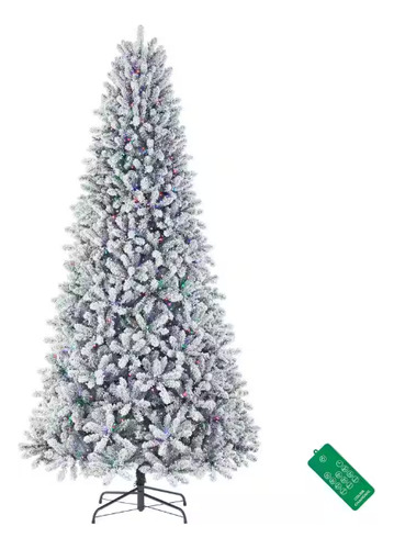Árbol De Navidad Artificial Fraser Con Luces Led De 9 Ft