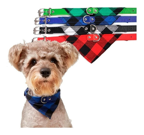 Collar Mascotas Diseño Bandana Escoces Cuadrille Premium