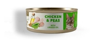 Comida Para Gato Amity Humeda Sabor Pollo Y Guisante De 80gr