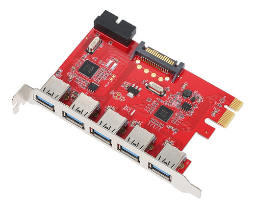 Pci-e Para Usb 3.0 5 Portas Cart?o De Expans?o Expressa Mini