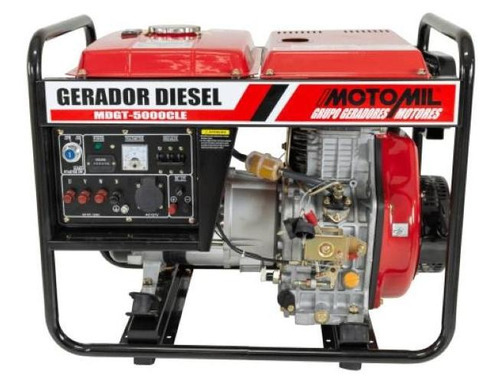 Gerador Diesel 5kwa 5000w Monofasico Motomil Mdg-5000cle