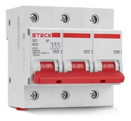 Disjuntor Steck 3p 16a 3ka Linha Din - Alta Performance