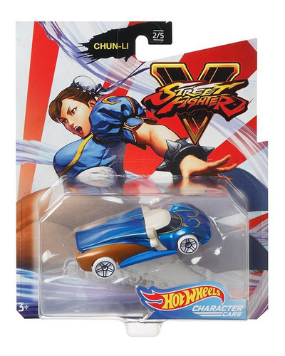 Hot Wheels Veiculo Street Fighter Carro Chun-li Mattel Gjj23 Cor Azul