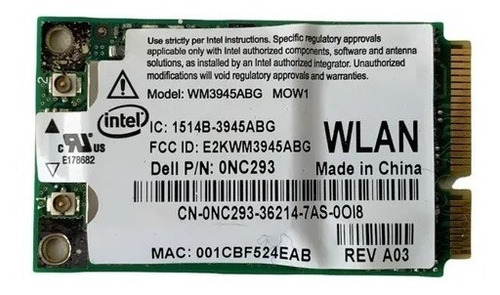 Tarjeta Wifi  Wm3945abg Mow1 Original Para Dell Xps M1210