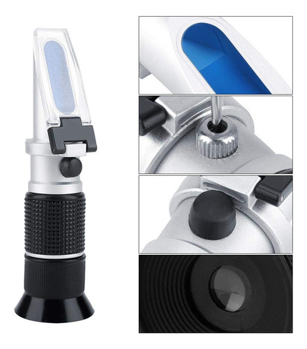 Topincn 0-90% Brix Meter Refractómetro Mano Portátil