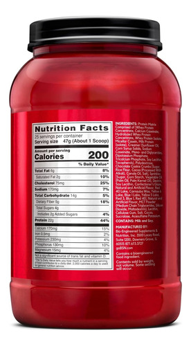 Whey Protein Bsn Syntha-6 Cold Stane Creamery 2.59 Lbs Usa Cookie Doughn't