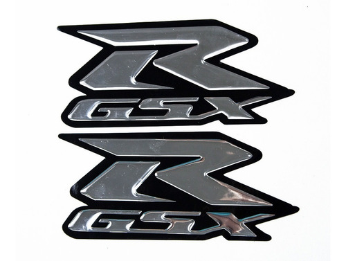 Emblema Adesivo Resinado Compatível Suzuki Gsxr Cromado Re6