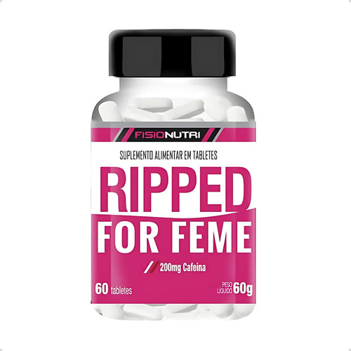 2x Ripped For Feme - 60 Tabletes - Fisionutri Sabor Sem Sabor