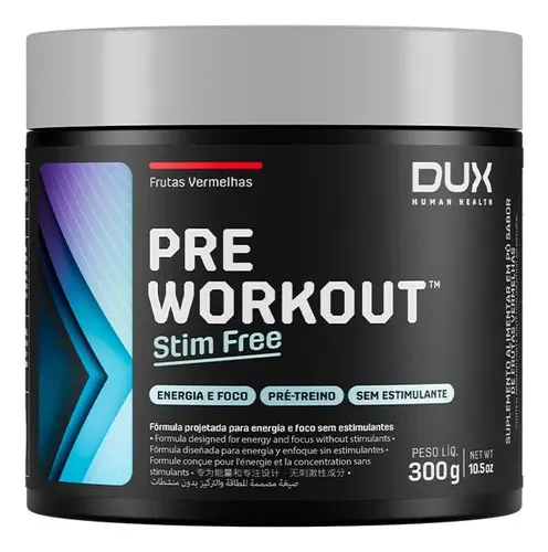 Pre Workout Stim Free 300g Sabor Frutas vermelhas