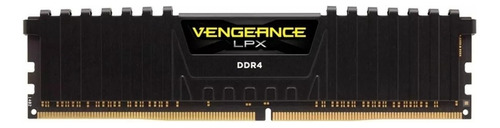 Memoria RAM Vengeance LPX gamer color black 16GB 1 Corsair CMK16GX4M1B3000C15