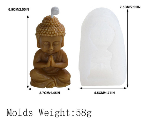A Molde De Silicona De Buda Molde De Buda Chino Jabones