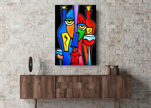 Imagen 3 de 8 de Cuadros Decorativos-caretas2-resolución 4k/uhd 60x95cm