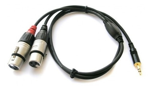 Cable 1 Miniplug Trs / 2 Xlr Hembra Balanceado Grabación Dj