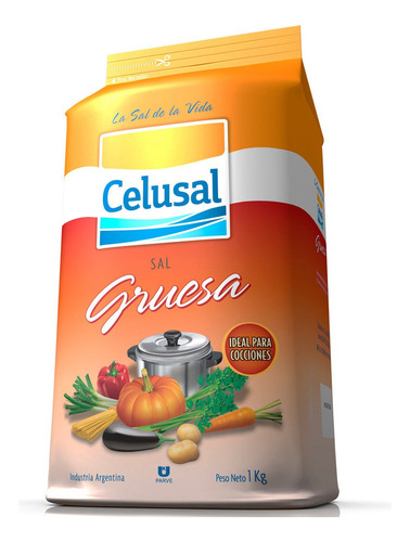 Sal Gruesa Celusal 1kg - Libre De Gluten Sin Tacc