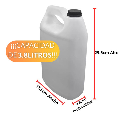 Envase Garrafa De Polietileno 3.8 Lts Multiusos 5 Pzas