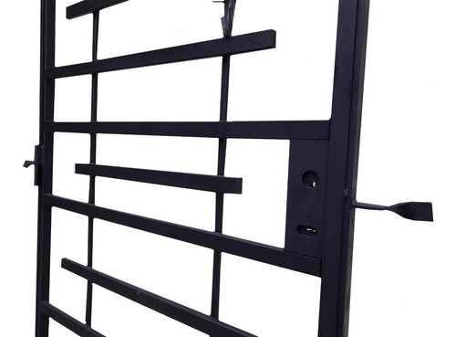 Puerta Reja Hierro Cuadrado Cerradura Con Marco 90x200