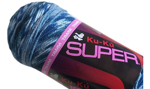 Estambre Ku-ku Super Tubo De 200 Gramos Color Grecas marino