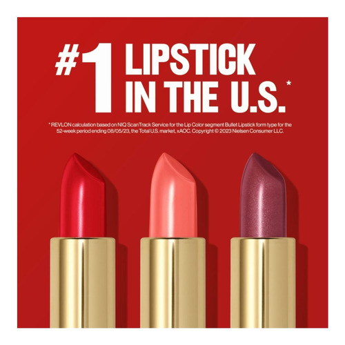 Revlon Lápiz Labial Súper Brillante, Color Labial De Alto