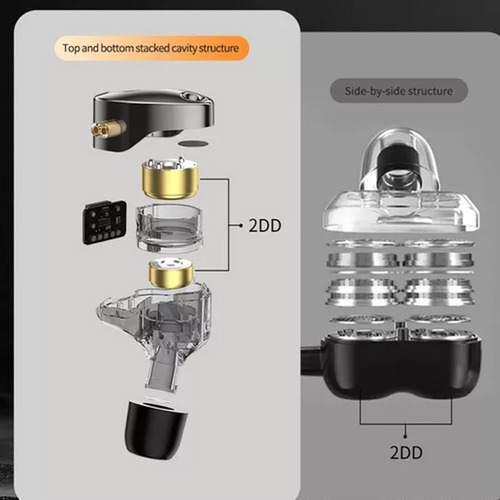 Audífonos Kz Castor Hifi Con Interruptor De Afinación Mic