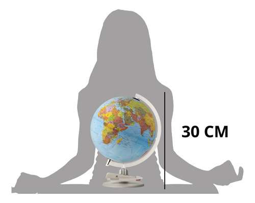 Globo Terráqueo Con Luz De 30 Cm Tecnodidattica Certificado