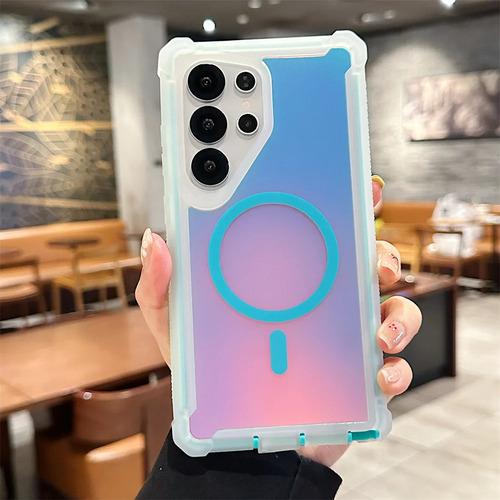 Funda Protectora A Prueba De Golpes Con Purpurina Láser De Lujo Para Samsung Galaxy S25 Ultra S24 Plus