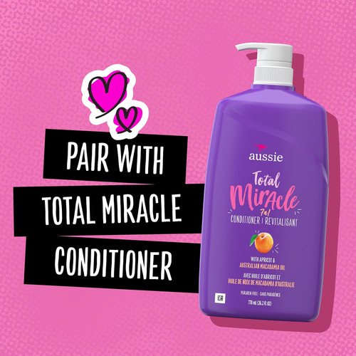 Aussie Total Miracle Com Óleo De Damasco E Macadâmia, Shampo