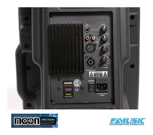 Imagen 4 de 10 de Caja Bafle Moon Potenciado 150 Watts Outlet Activa Mbp2104a