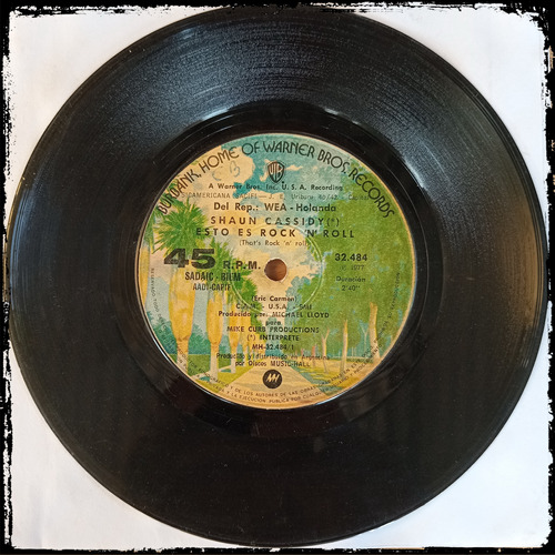 Shaun Cassidy - Esto Es Rock N´ Roll 1977 - Vinilo Single