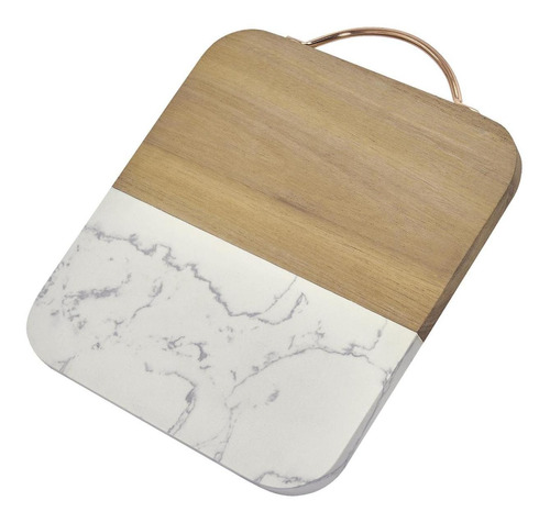 Tabla Cocina Madera Marmol Con Asa