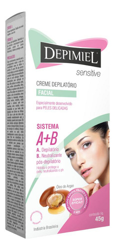 Creme Depilatório Facial Sensitive A+b Hidrata Depimiel 45g