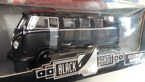 Greenlight Black Bandit Vw Microbus Negra 1:18 Envio Gratis