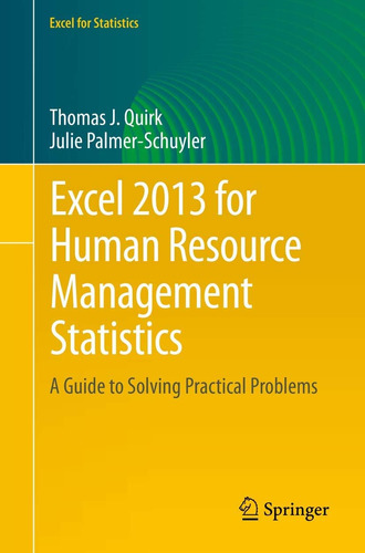 Libro: Excel 2013 Para Estadísticas De Gestión De Recursos