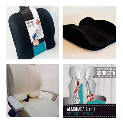 Almohada De Apoyo  Lumbal 2 En 1 Visco 