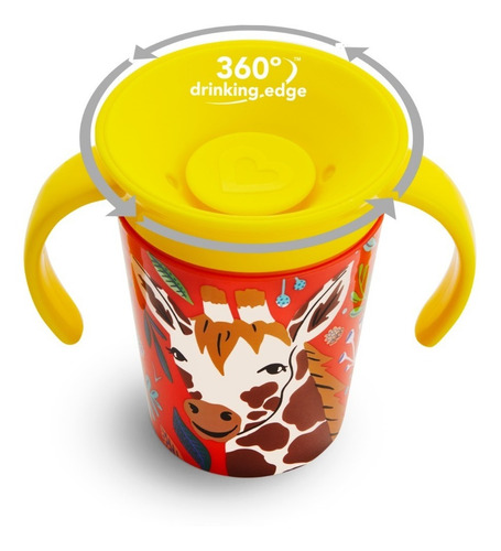 Copo De Treinamento C/ Alça 360 Wild Girafa 177ml - Munchkin