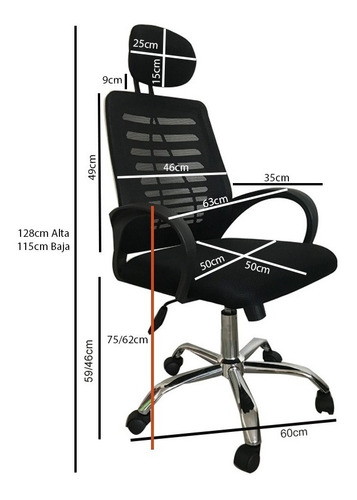 Silla Escritorio 091a Unicas + Grandes Mas Refor 150k