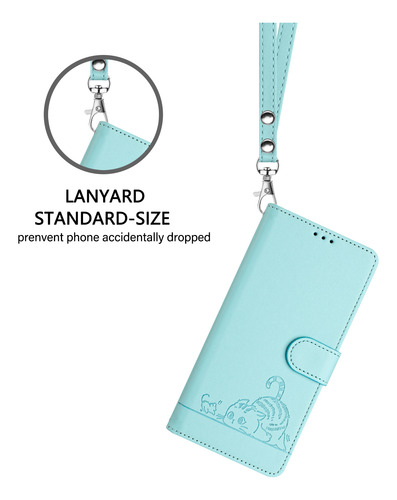 Funda Tipo Cartera Para Oppo A60 4g/a60 5g, Cierre Magnético, Bloqueo Rfid, Bonita Funda Tipo Cartera Con Forma De Gato