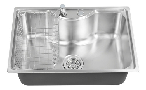 Cuba Inovartte Gourmet ICB03 aço inox 304 com válvula dosador detergente e cesto cozinha