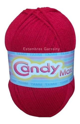 Estambre Candy Max Tamm Madeja De 200 Grs Crochet Color Rojo Sangre