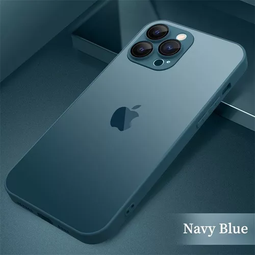Funda de cristal esmerilado nanoglass de lujo para iPhone 14 15 Pro Max  Color Blue Sierra 14 Plus