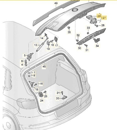 Imagen 5 de 10 de Cerradura Porton Vw Vento Tiguan Bapmic Germany