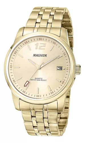 Relógio Magnum Masculino Ref: Ma31962g Casual Dourado