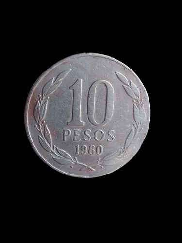 Moneda Chile 10 Pesos 1980