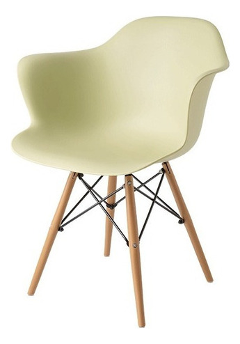 Silla Eames Con Descansabrazos Comedor Soporte Metal, Set 4