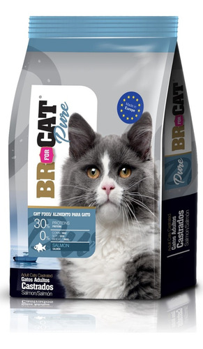 Br For Cat Pure Castrado Sabor Salmón | Alimento Gato X 1 Kg