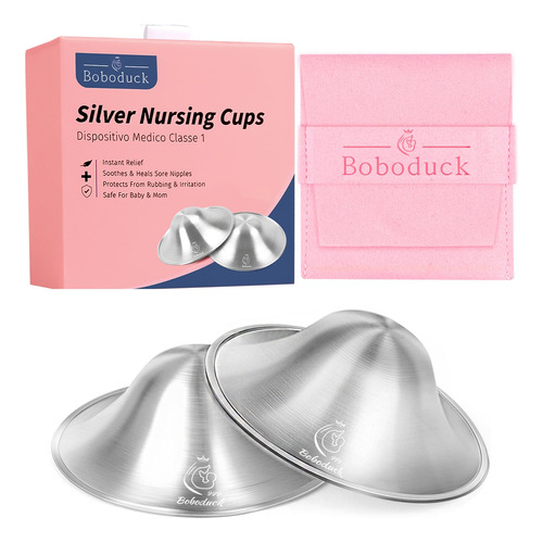 Boboduck The Original Silver Nursing Cups - Cubiertas De Pla