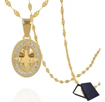 Comprar Medalla Espíritu Santo Y Cadena De Oro Sólido 10k Bautizo Cadena Oro Puro 10k Cadena Oro Bautizo Medallas Religiosas Oro Puro 10k Italy Mujer Cadena Para Bebe Niño Niña Bebe Bautizo 40cm Grano Cafe